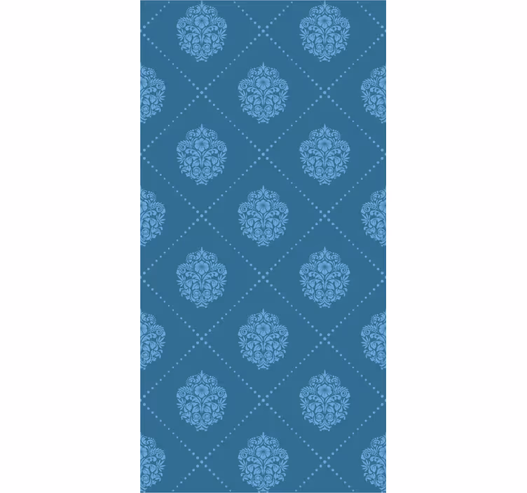 Store enrouleur salle à manger motif diamant floral - TenStickers