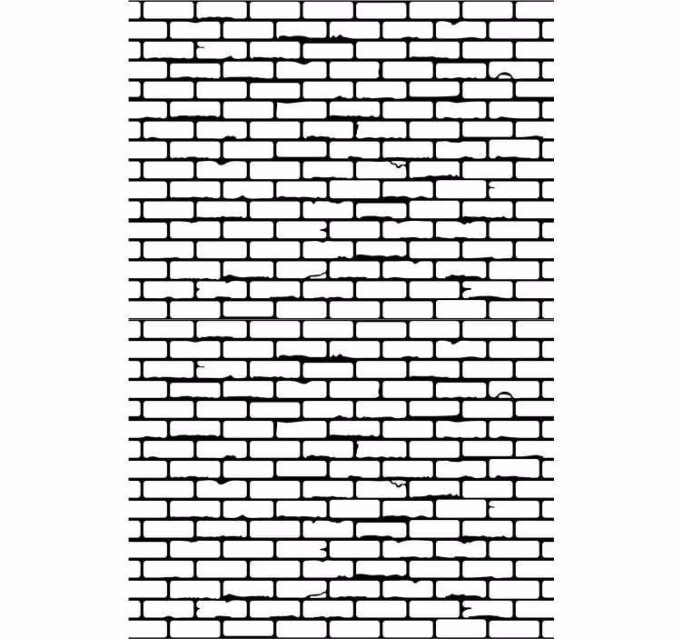 Store enrouleur salle à manger motif briques blanches usées - TenStickers