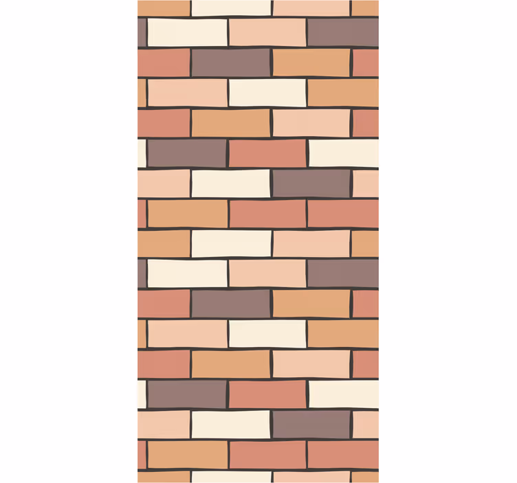 Store enrouleur salle à manger motif briques brunes vintage - TenStickers