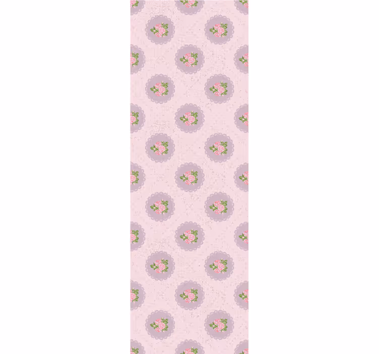 Store enrouleur salle à manger motif rose shabby chic - TenStickers
