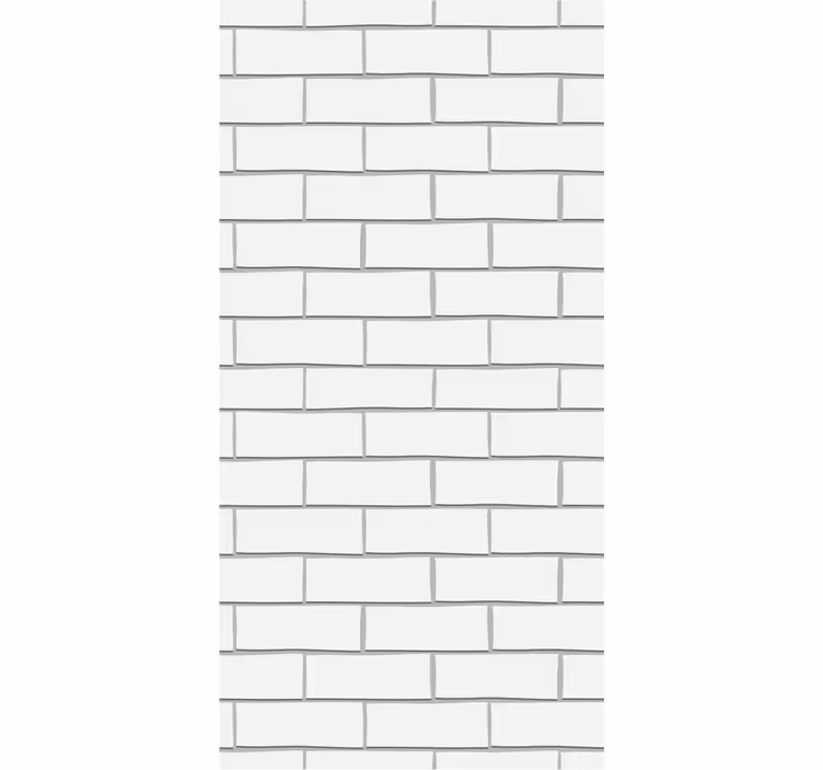 Store enrouleur salle à manger briques blanches épaisses - TenStickers