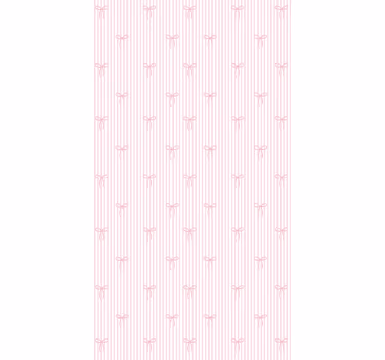 Store enrouleur chambre enfant rayures et nœuds roses - TenStickers