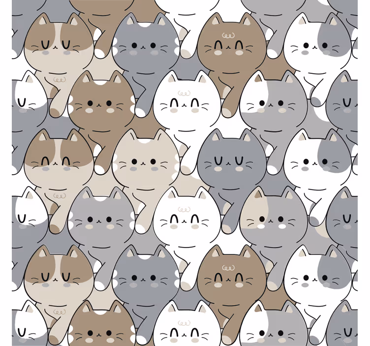 Store enrouleur chambre enfant illustration chats - TenStickers