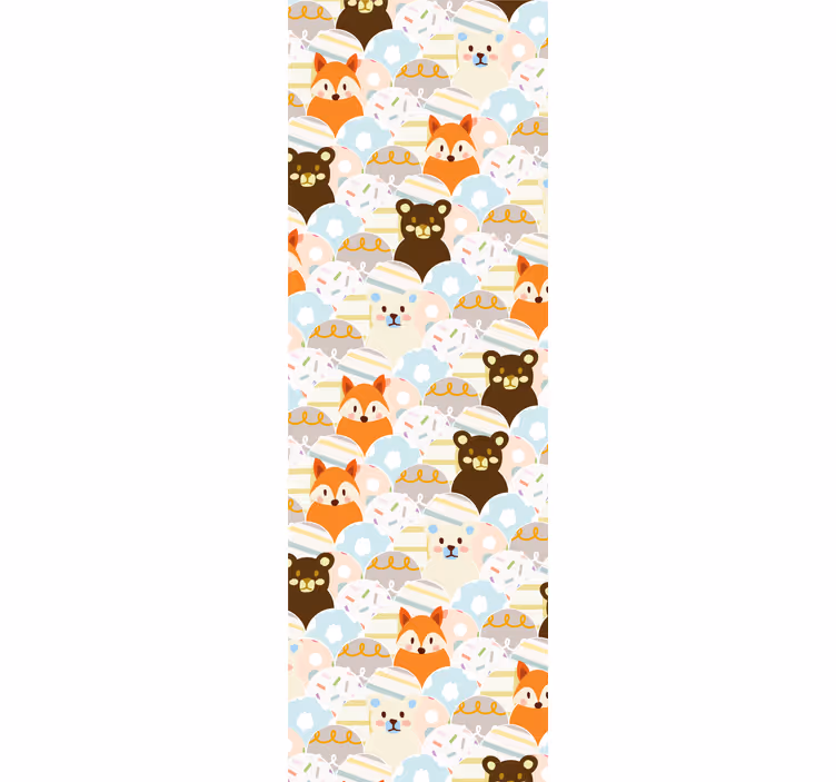 Store enrouleur chambre enfant motif ours et renard - TenStickers