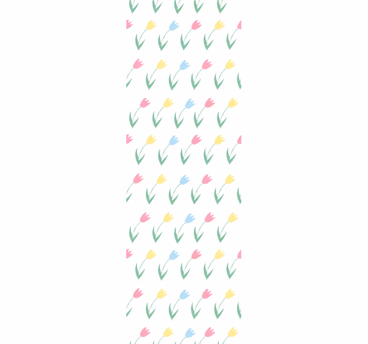 Store enrouleur chambre enfant motif tulipes colorées - TenStickers