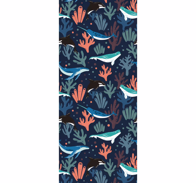 Store enrouleur chambre enfant animaux marins vibrants - TenStickers