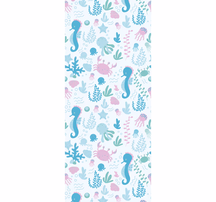 Store enrouleur chambre enfant animaux et plantes pastel - TenStickers