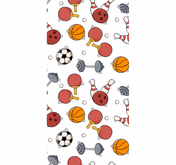 Store enrouleur chambre enfant style croquis sportif - TenStickers
