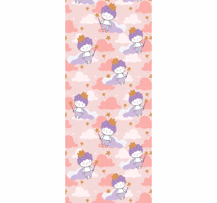 Store enrouleur chambre enfant prince des 80's avec couronne - TenStickers