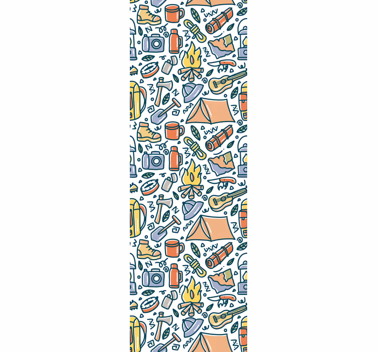 Store enrouleur chambre enfant montagnes et camping - TenStickers