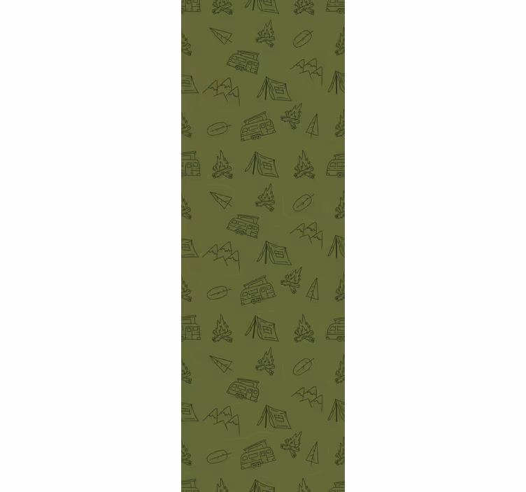 Store enrouleur chambre enfant motifs montagnes vertes - TenStickers