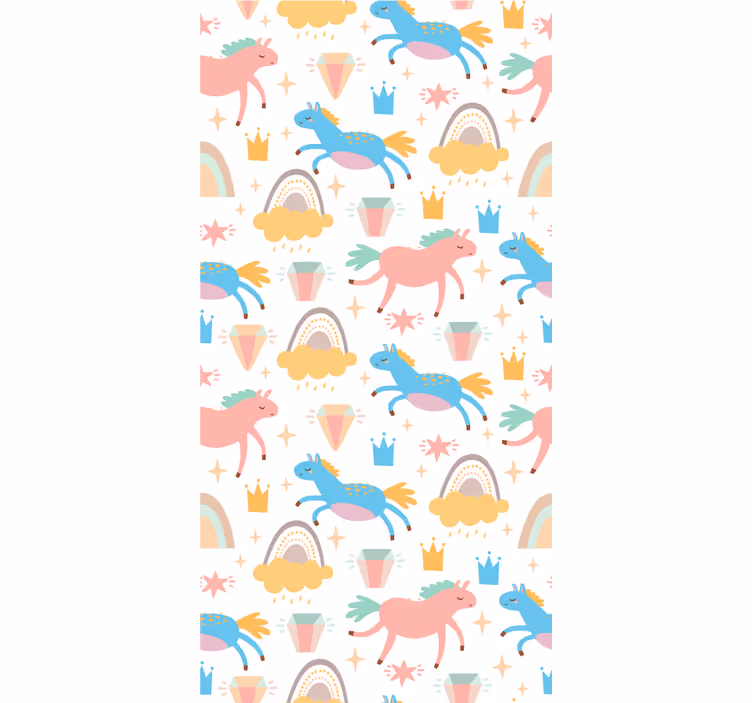 Store enrouleur chambre enfant licornes et arcs-en-ciel - TenStickers