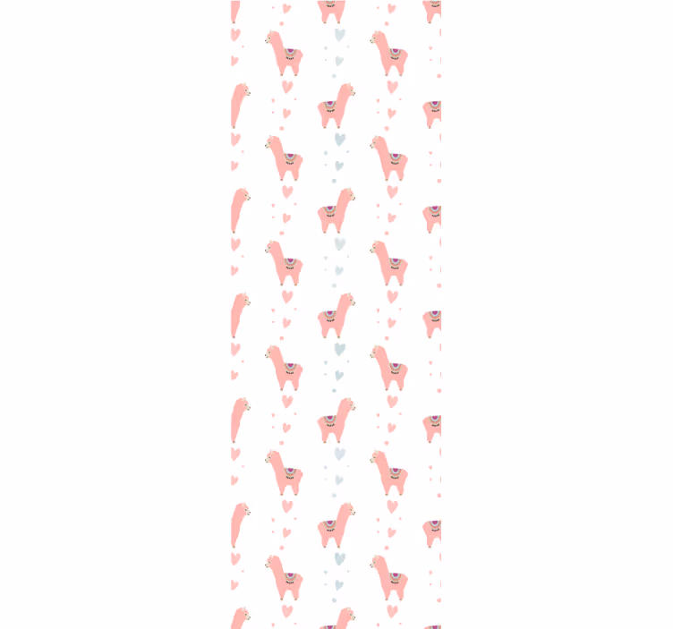 Store enrouleur chambre enfant motif lama rose - TenStickers
