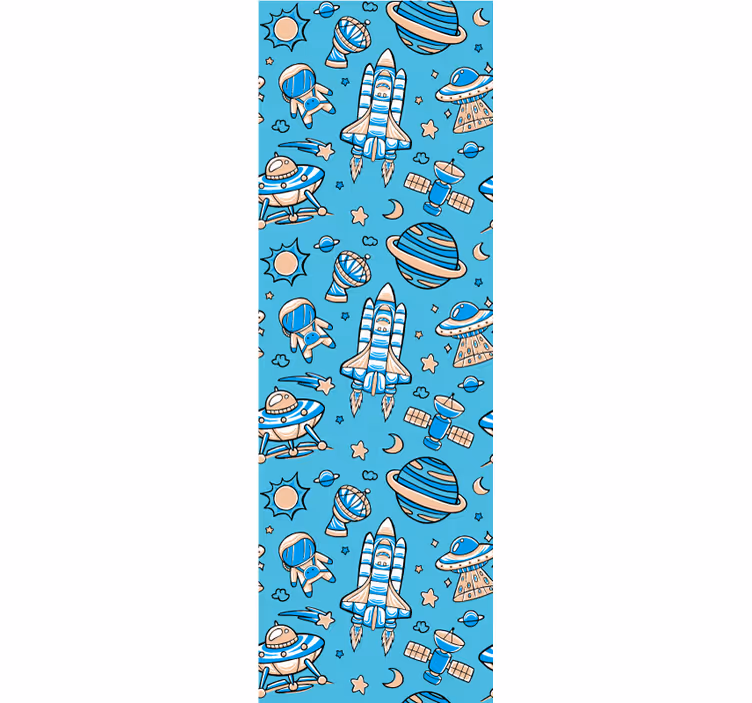 Store enrouleur chambre enfant vaisseau spatial ciel bleu - TenStickers