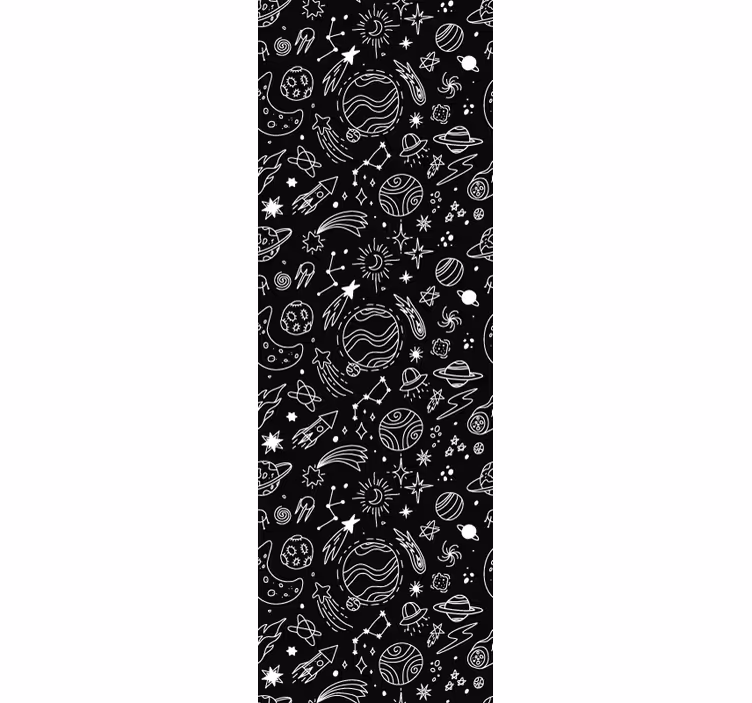 Store enrouleur chambre enfant cosmos noir et blanc - TenStickers
