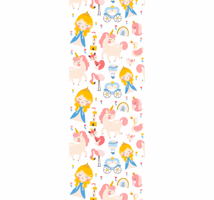 Store enrouleur chambre enfant princes et licornes - TenStickers