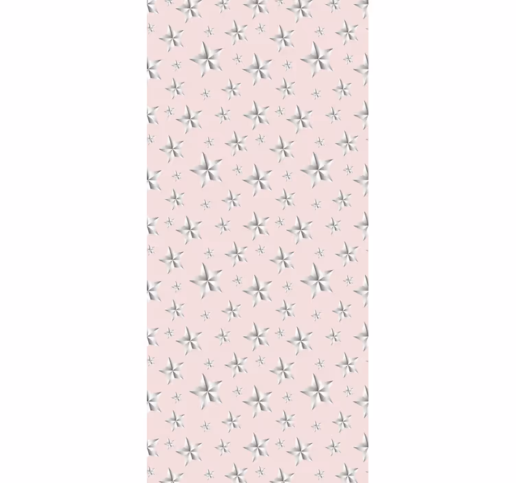 Store enrouleur chambre enfant étoiles blanches fond rose - TenStickers