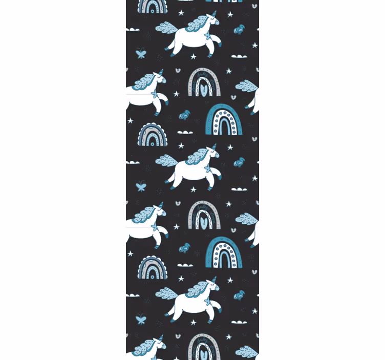 Store enrouleur chambre enfant motif chevaux foncés - TenStickers