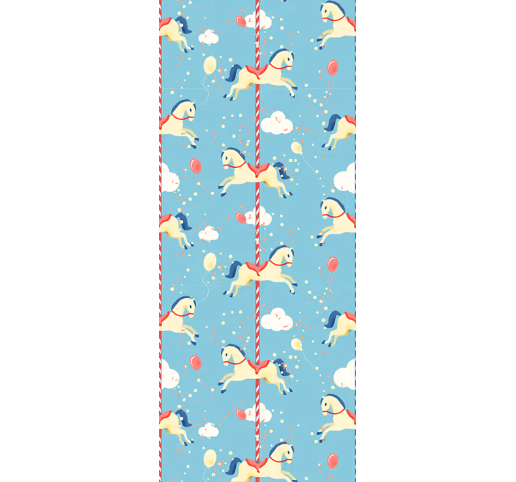 Store enrouleur chambre enfant motif manège amusant - TenStickers