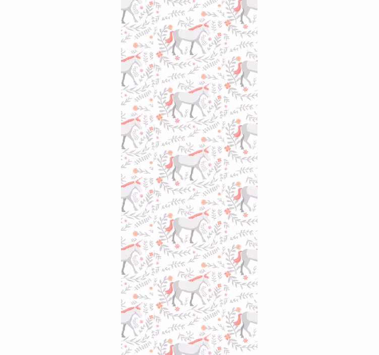 Store enrouleur chambre enfant motif licorne et feuilles - TenStickers