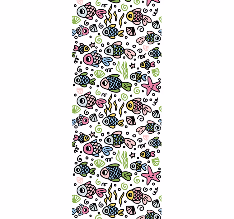 Store enrouleur chambre enfant motif poissons multicolores - TenStickers