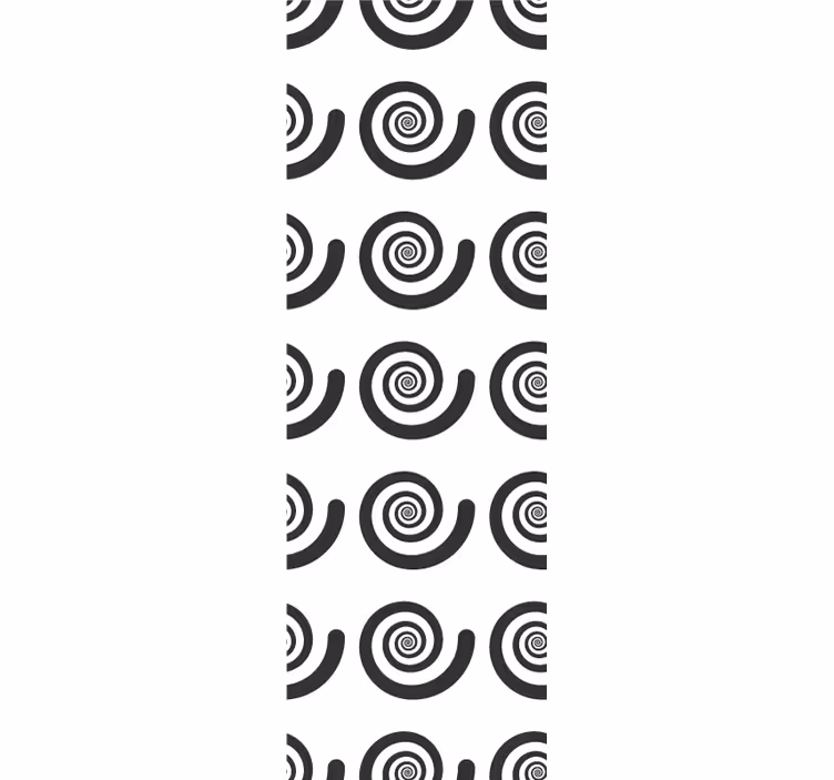 Store enrouleur chambre enfant spirale rétro noir et blanc - TenStickers