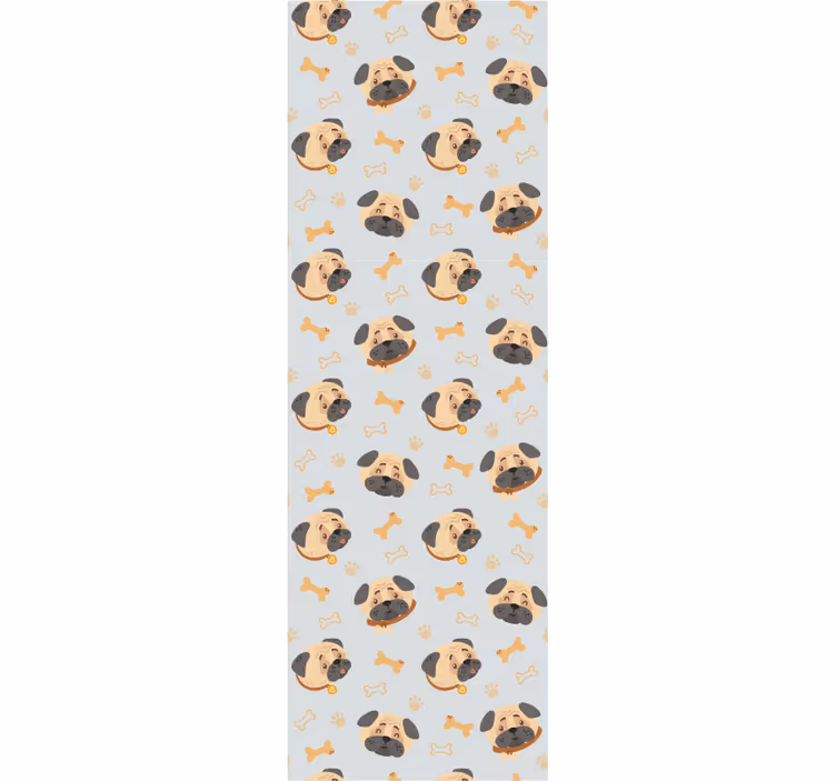 Store enrouleur chambre enfant motif chiots bulldog - TenStickers