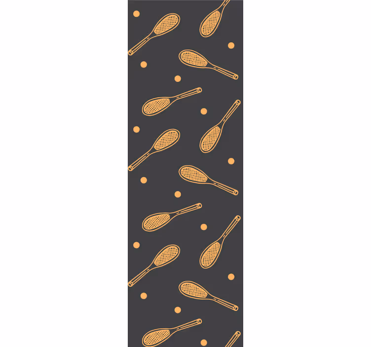 Store enrouleur chambre enfant raquettes oranges - TenStickers