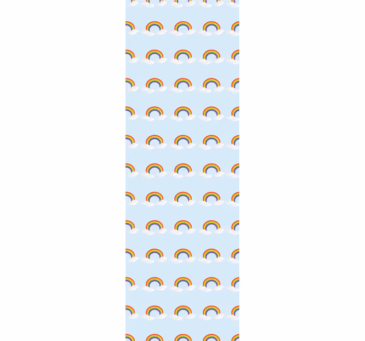 Store enrouleur chambre enfant arc-en-ciel coloré et nuages - TenStickers