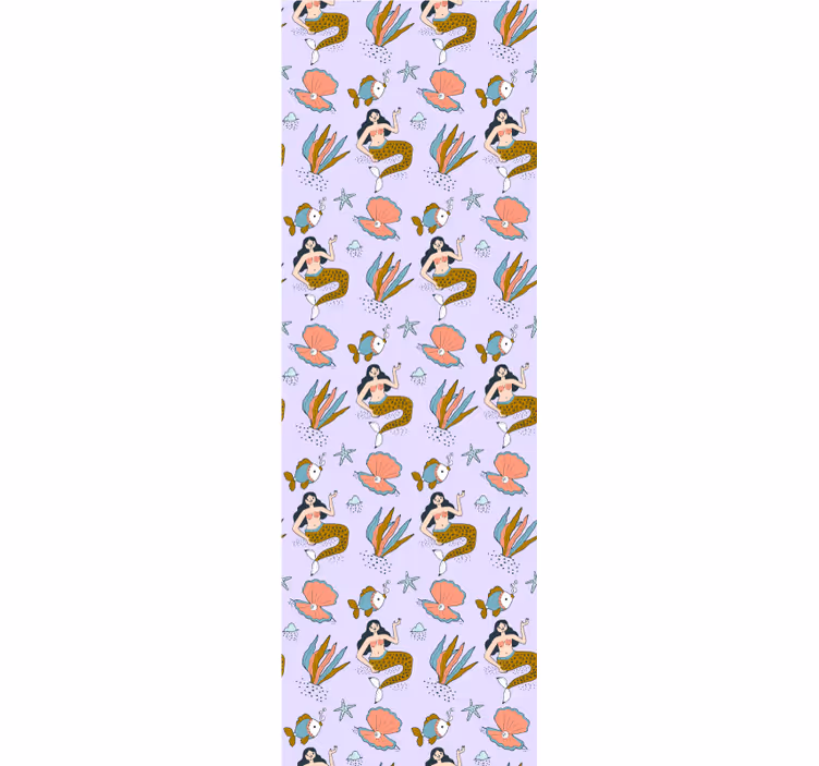 Store enrouleur chambre enfant sirènes et coquillages - TenStickers