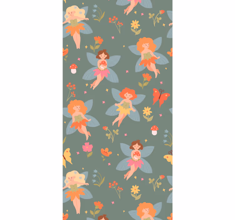 Store enrouleur chambre enfant fleurs femmes - TenStickers