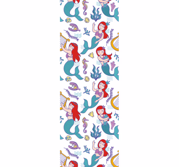 Store enrouleur chambre enfant ariel sirène souriante - TenStickers