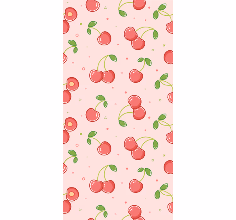 Store enrouleur chambre enfant cerises roses - TenStickers