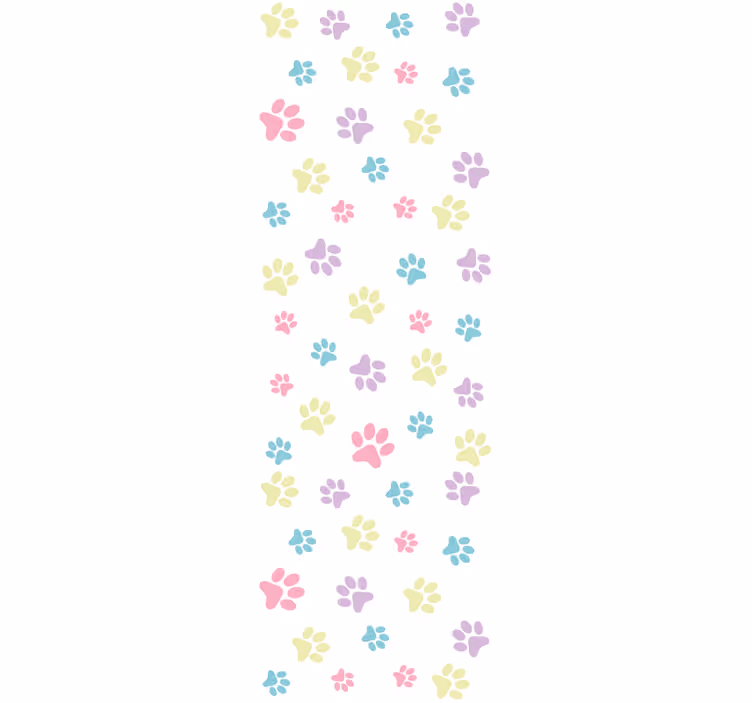 Store enrouleur chambre enfant pattes de chien colorées - TenStickers