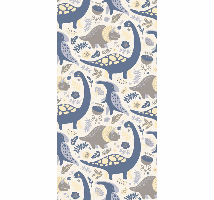 Store enrouleur chambre enfant dinosaures bleus nordiques - TenStickers