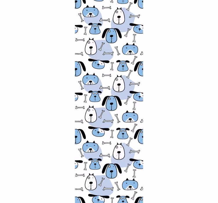 Store enrouleur chambre enfant motif chiens bleus - TenStickers