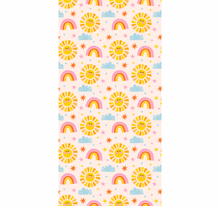 Store enrouleur chambre enfant motif arc-en-ciel rose - TenStickers