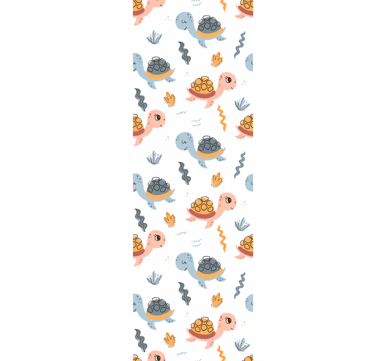 Store enrouleur chambre enfant groupe de tortues mignonnes - TenStickers