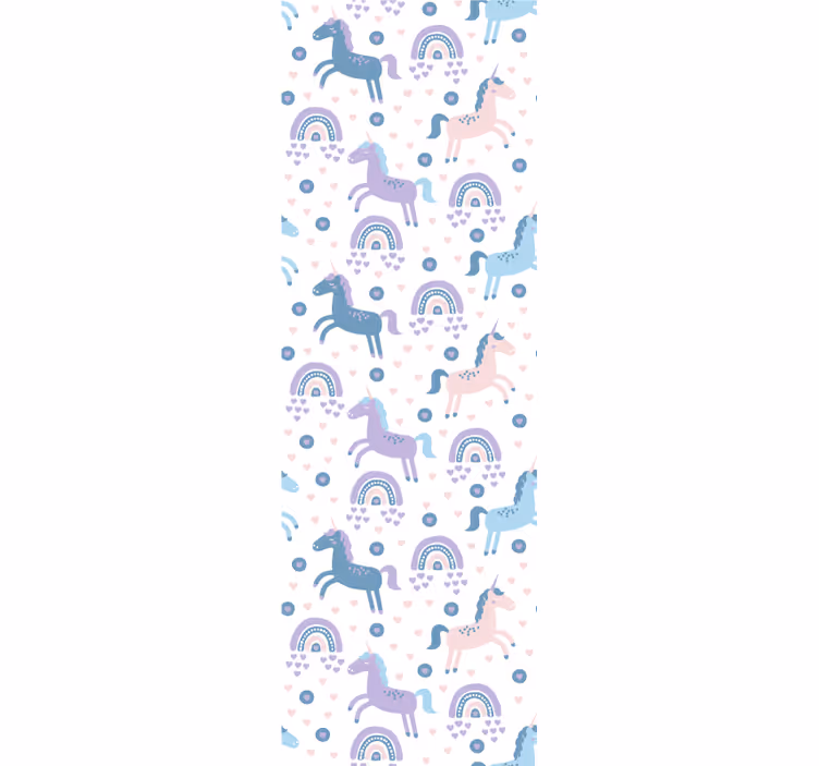 Store enrouleur chambre enfant motif licornes pastel - TenStickers