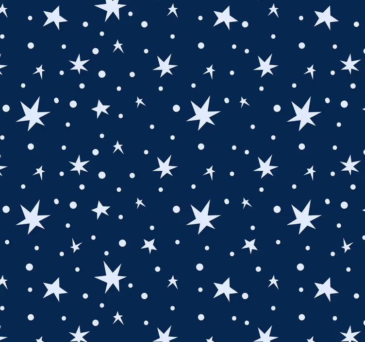 Store enrouleur chambre enfant étoiles sur bleu marine - TenStickers