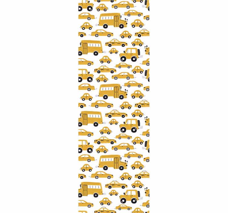 Store enrouleur chambre enfant design voiture jaune - TenStickers