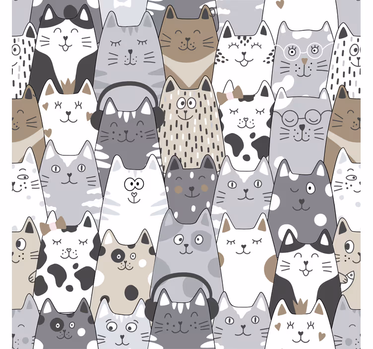 Store enrouleur chambre enfant chats cartoon - TenStickers