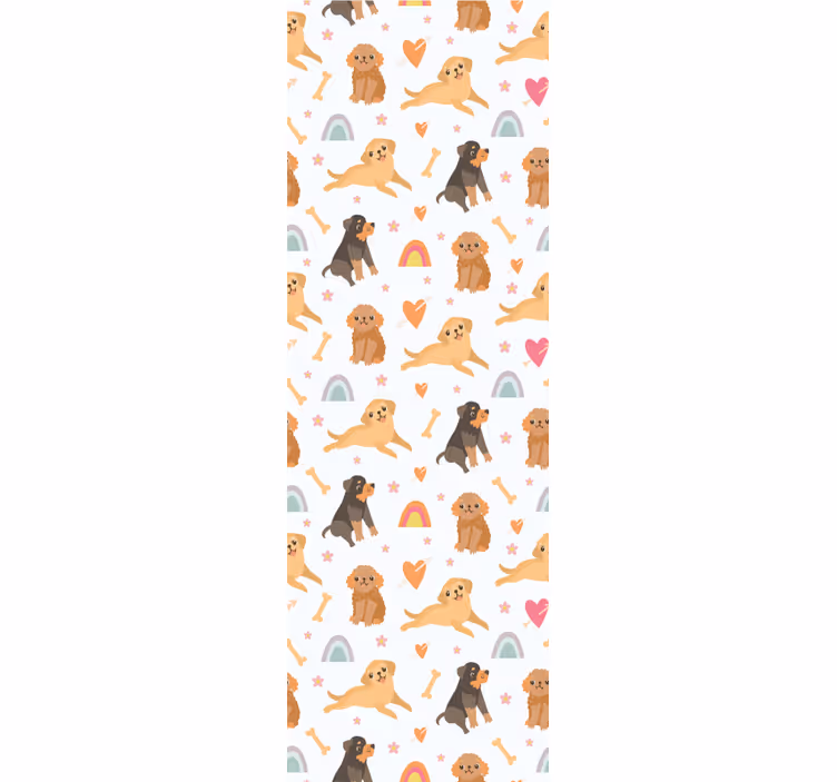 Store enrouleur chambre enfant motif chien et arc-en-ciel - TenStickers