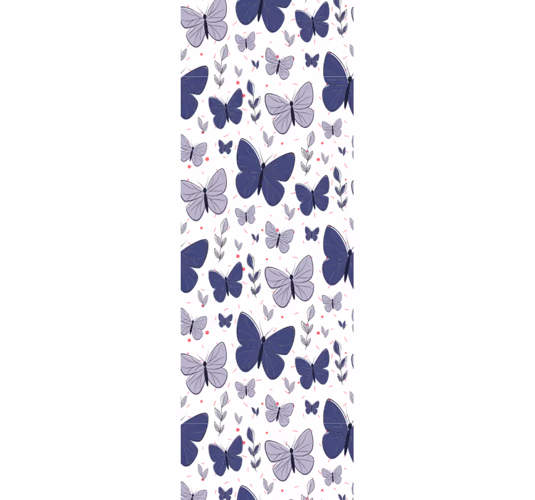 Store enrouleur bureaux motif papillons rose et bleu - TenStickers