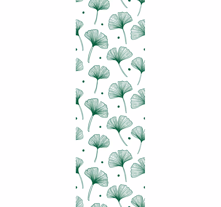 Store enrouleur bureaux feuilles de ginkgo vertes - TenStickers