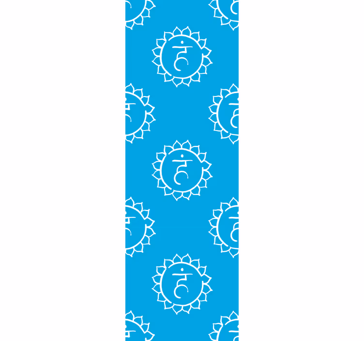 Store enrouleur bureaux symbole du chakra de la gorge - TenStickers