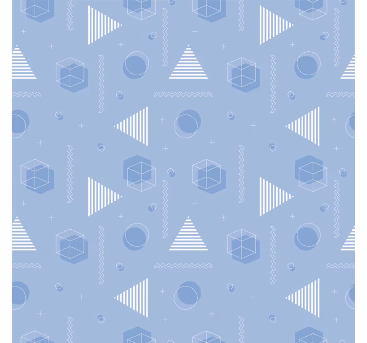 Store enrouleur chambre ado bleu géométrique - TenStickers