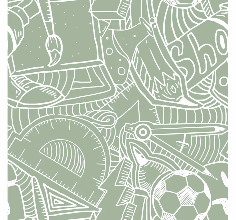 Store enrouleur chambre ado tableau vert scolaire - TenStickers