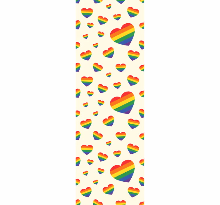 Store enrouleur chambre ado coeurs arc-en-ciel - TenStickers