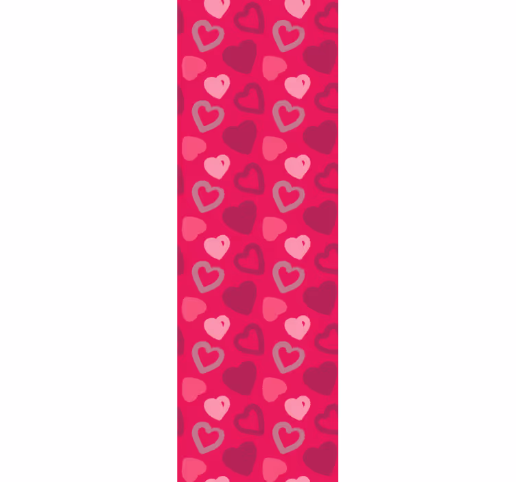 Store enrouleur chambre ado cœurs fuchsia - TenStickers